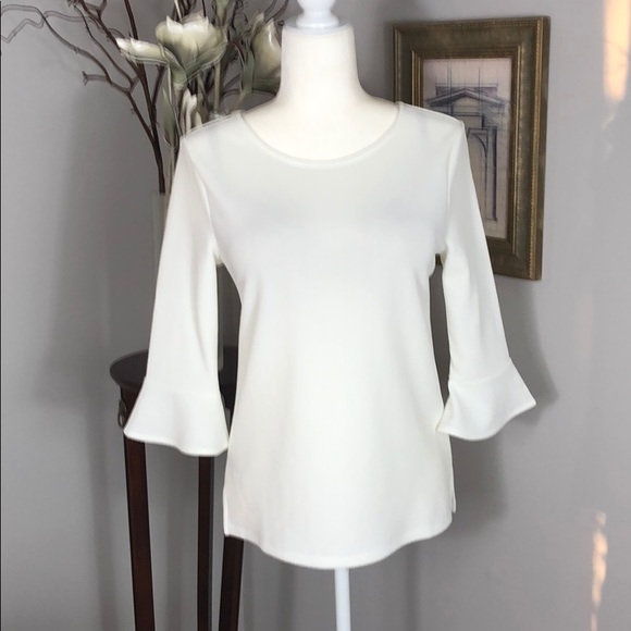 NWT Ann Taylor off white, Bell sleeve blouse. Sm - Picture 1 of 2
